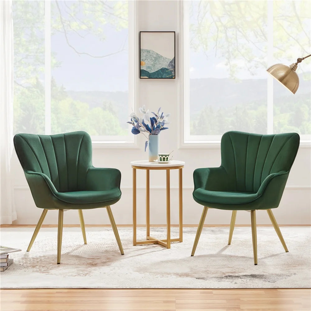 Green Velvet Upholstered Accent Chair H36320