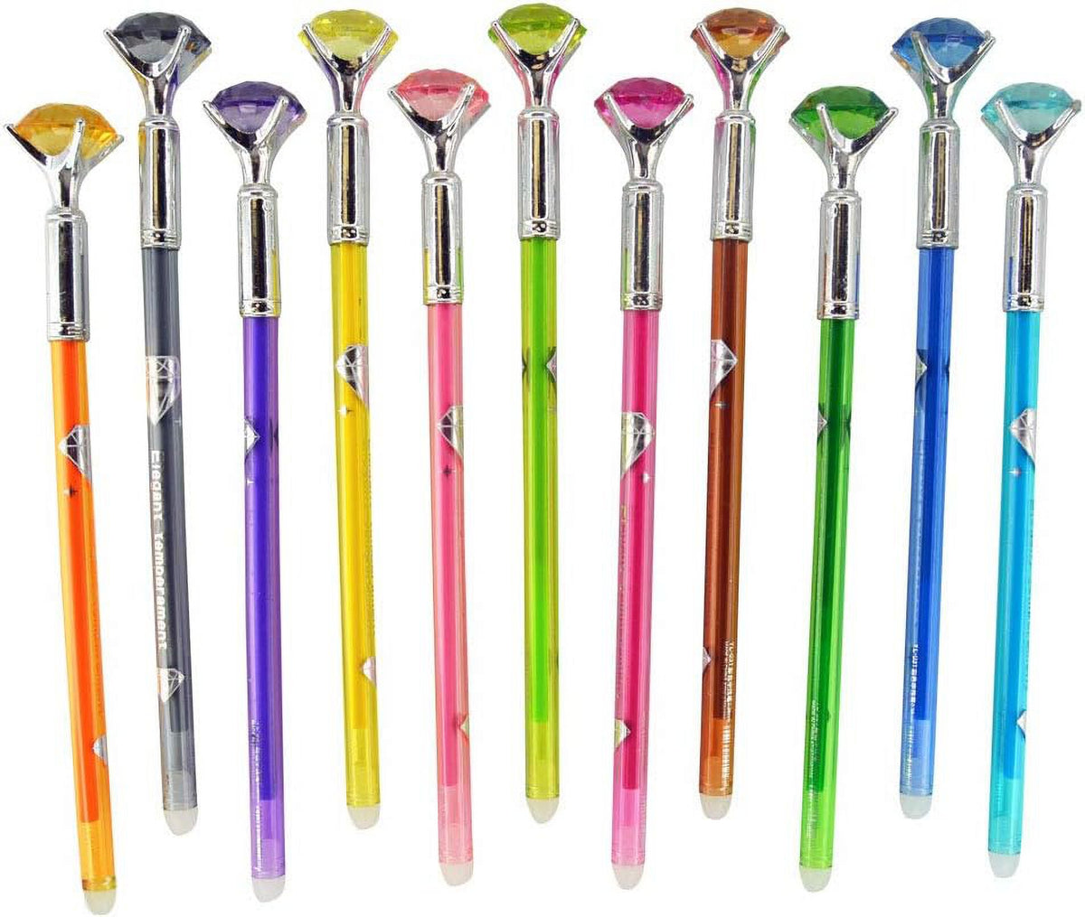 24 Pc Gel Pens with Rhinestone Topper S6170