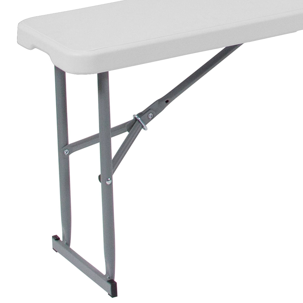 10.25 x 71 Inch Granite White Plastic Bench with Carrying Handle M926065