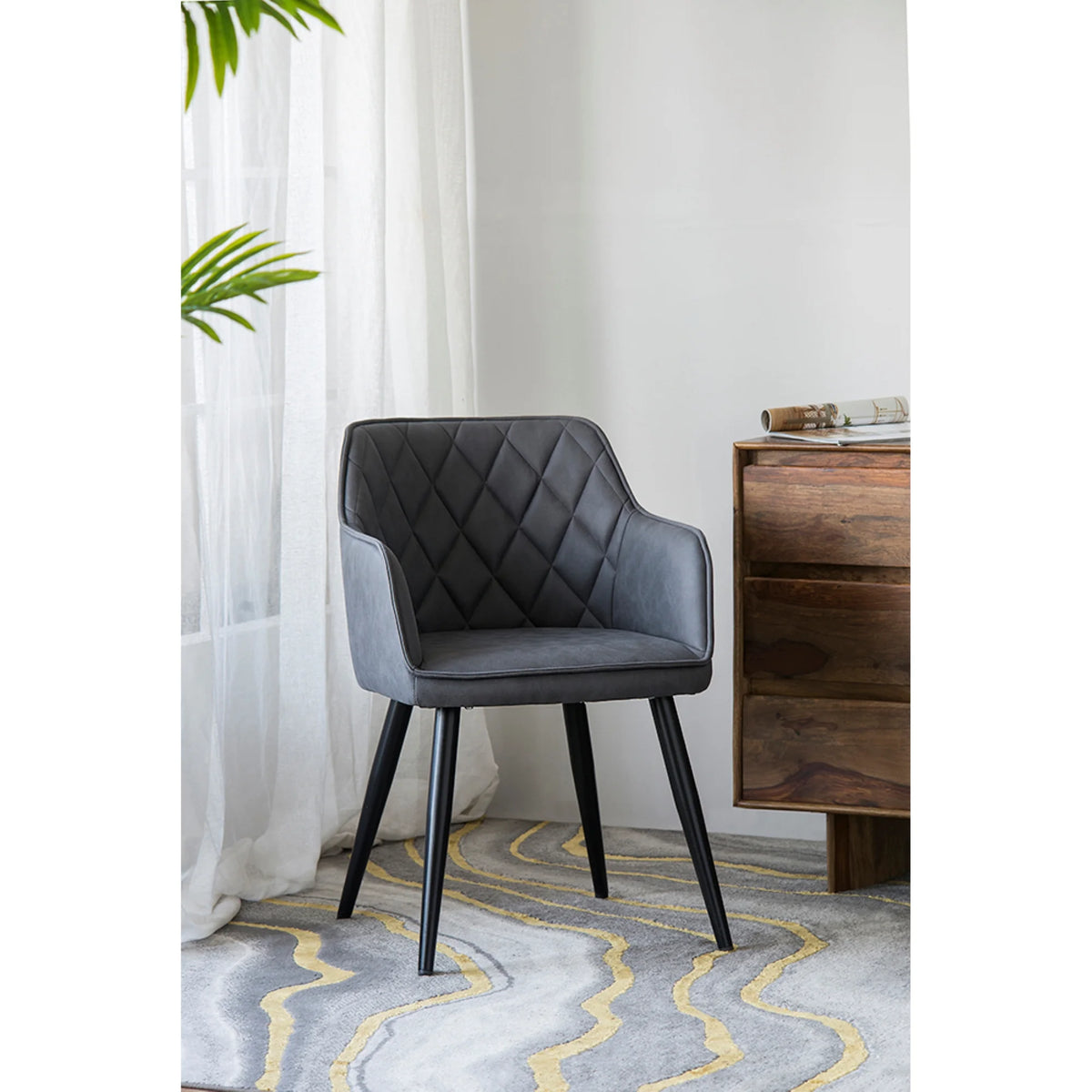 Gray Wooden Dining Chairs, 2ct J95986