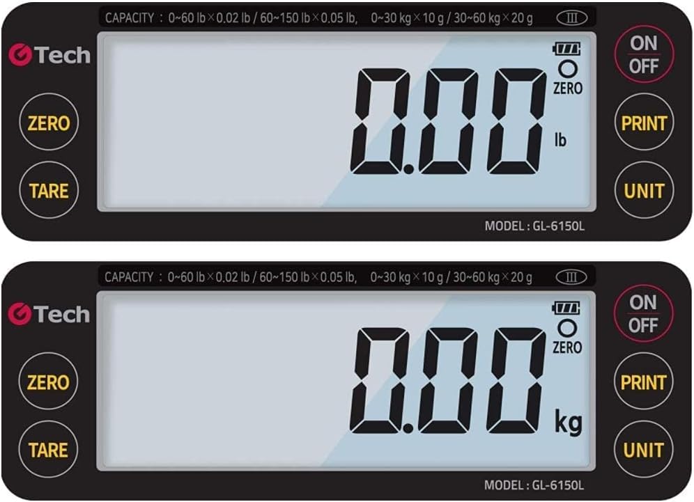 Portable Bench Scale, 300lbs Capacity, Dual Range, Lb/Kg Switchable Z626740