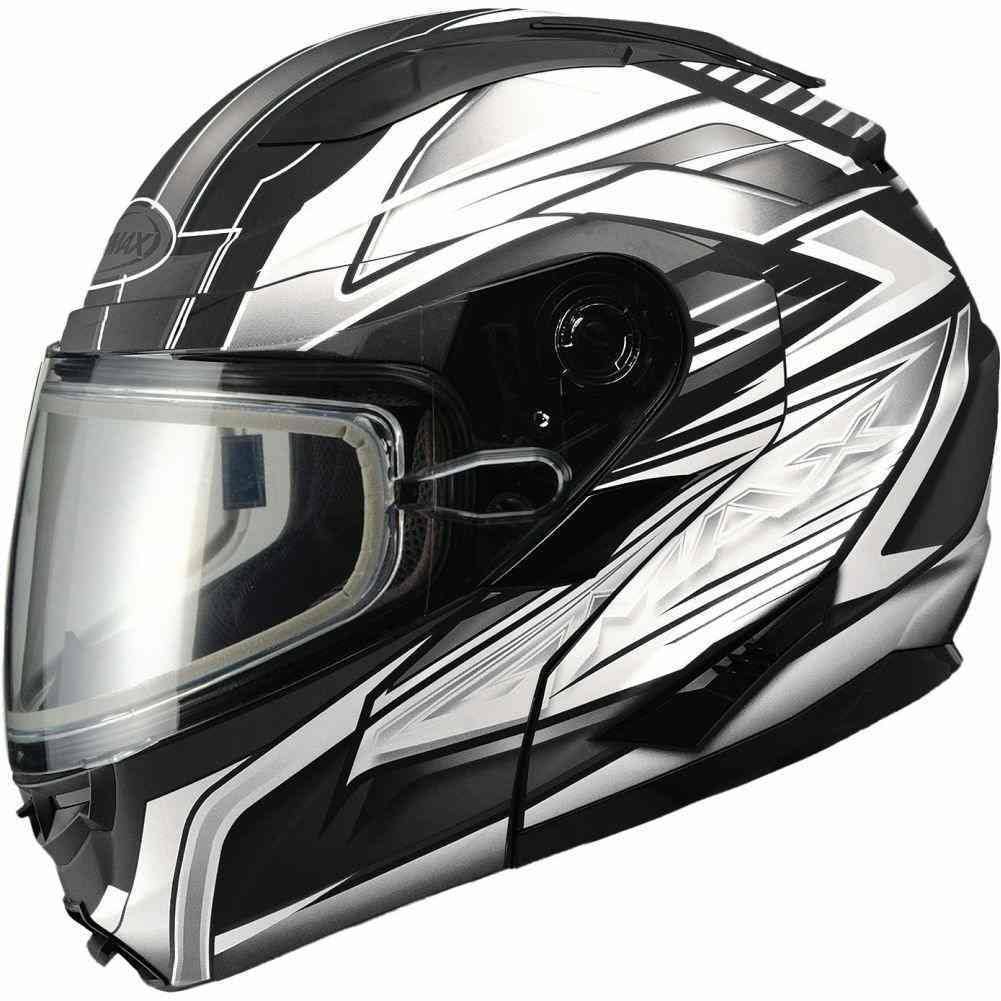 Matte Black White Modular Snow Helmet P894417