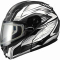 Matte Black White Modular Snow Helmet P894417