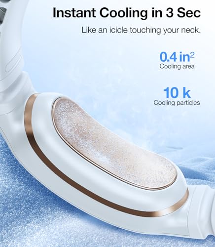Portable Neck Fan 4000 mAh Rechargeable Bladeless Fan 3 Speeds C7904