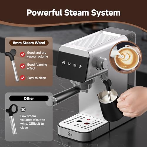 Espresso Coffee Machine 20Bar Pressure Compact Latte Machine I4161
