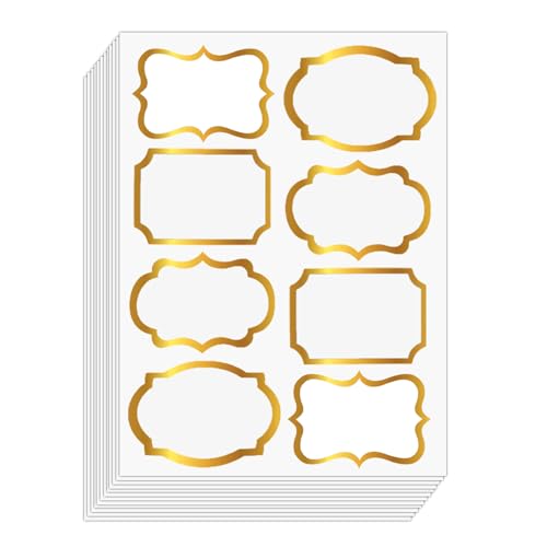 Gold Name Tag Stickers 2x3 inch 200 Pcs S260114