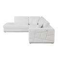 White Italian Top Grain Leather Sectional L6404