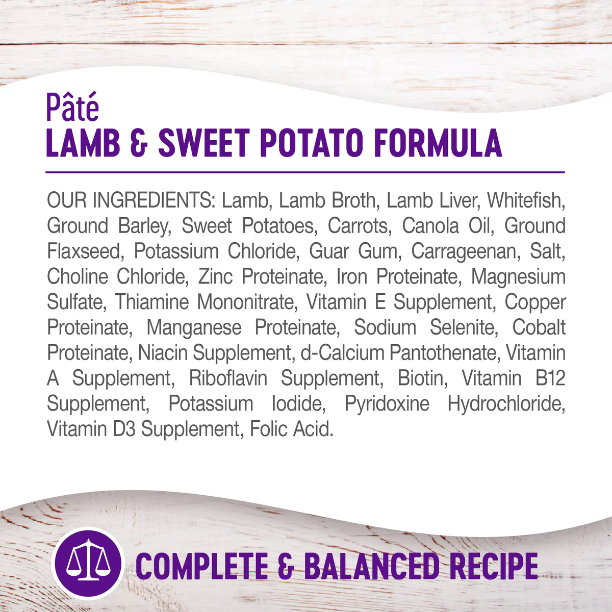 Natural Wet Canned Dog Food, Lamb & Sweet Potato, 12.5-Ounce Can (Pack of 12) L3001