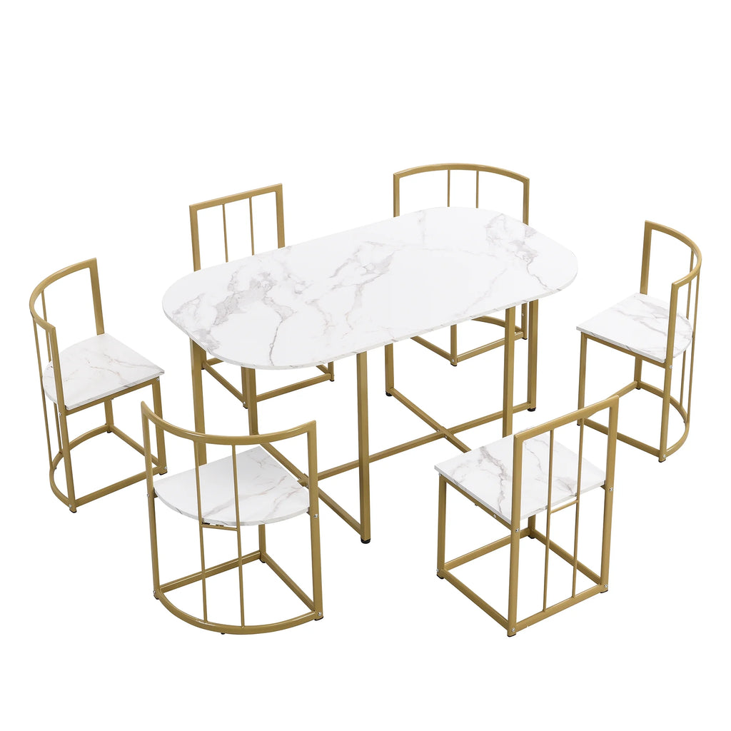 7 Piece Dining Table and Chairs Set V42677