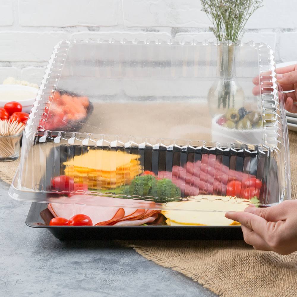 Clear Plastic Square Dome Lid - 40/Case I544