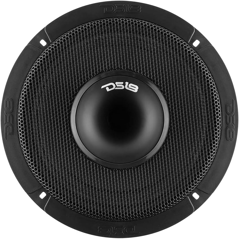 8 Inches Shallow Hybrid Mid-Range Car Audio Loudspeaker with Grill Included 400W Max 200W RMS 4 Ohms W91324