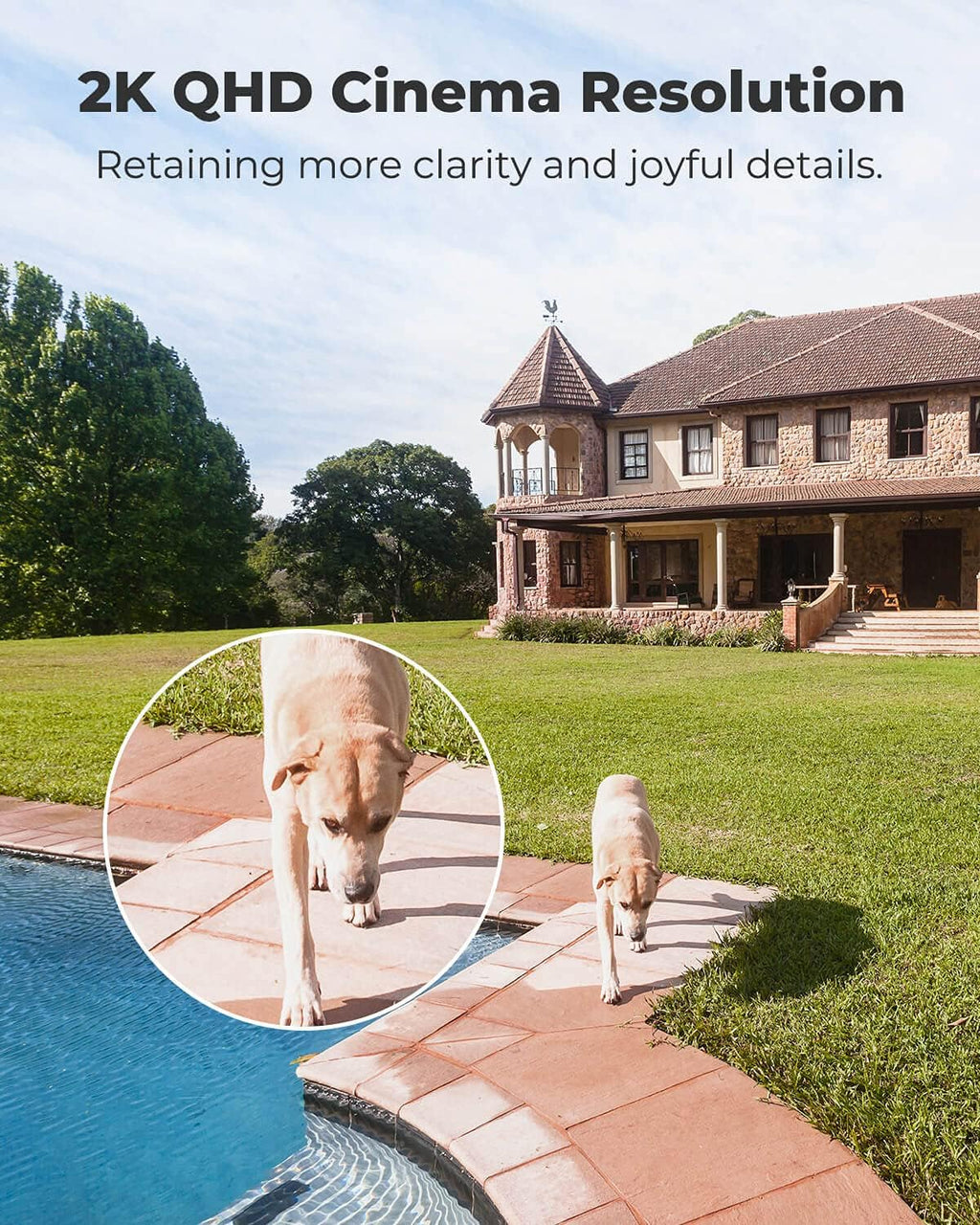 Outdoor Security Camera 4MP Dual Band WiFi Solar Battery Powered Spotlight Motion Detection Local SD Card Cloud Storage P5203