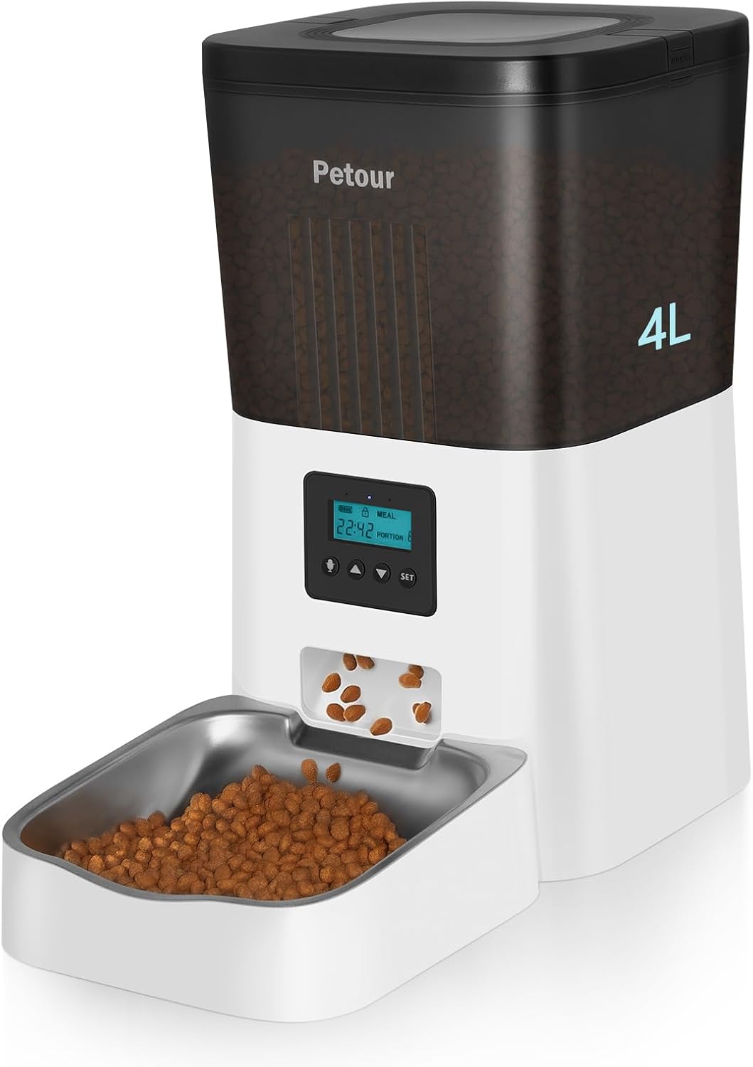 Automatic Cat Feeder with Stainless Steel Bowl Z118