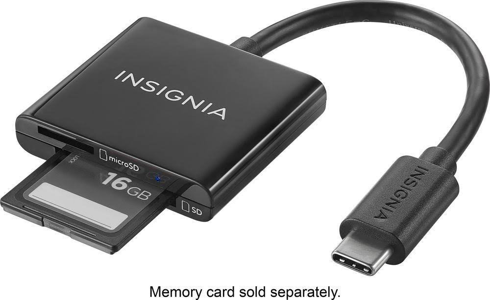 USB Type-C Memory Card Reader Black T30358