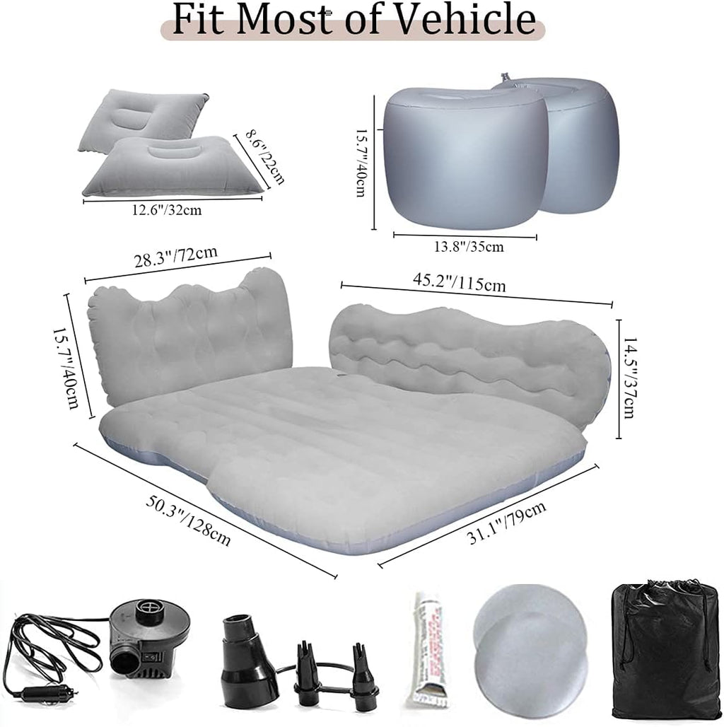 Car Air Mattress with Air Pump, Grey O70154