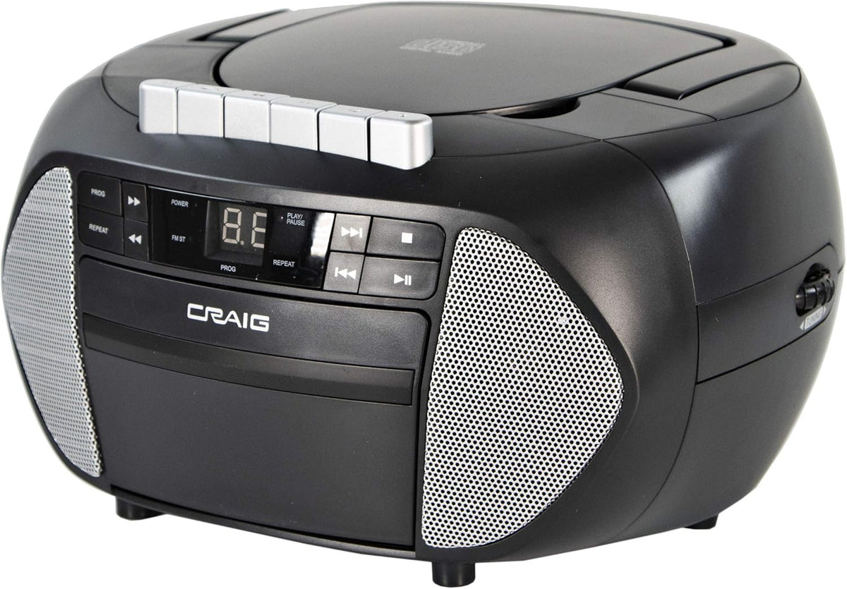CD Boombox with AM/FM Stereo Radio and Cassette Player/Recorder Pack of 2 B96239