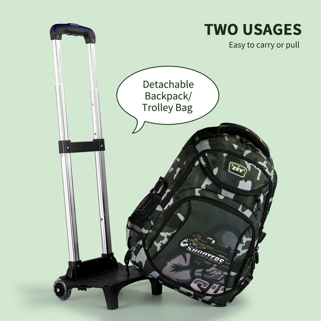 Wheeled Backpack Rolling Daypack Trolley School Bag E344162