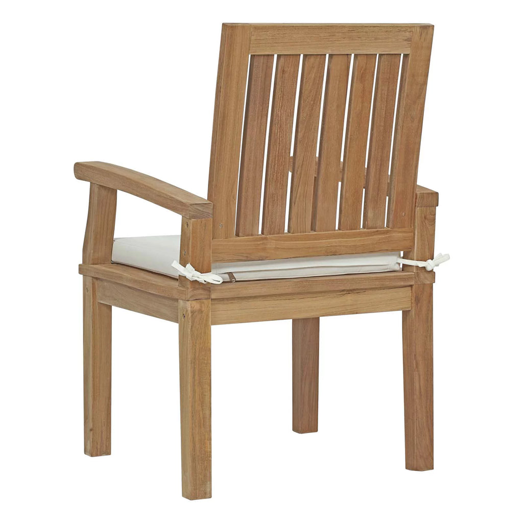 White Wood Dining Chair and Table Set F867272