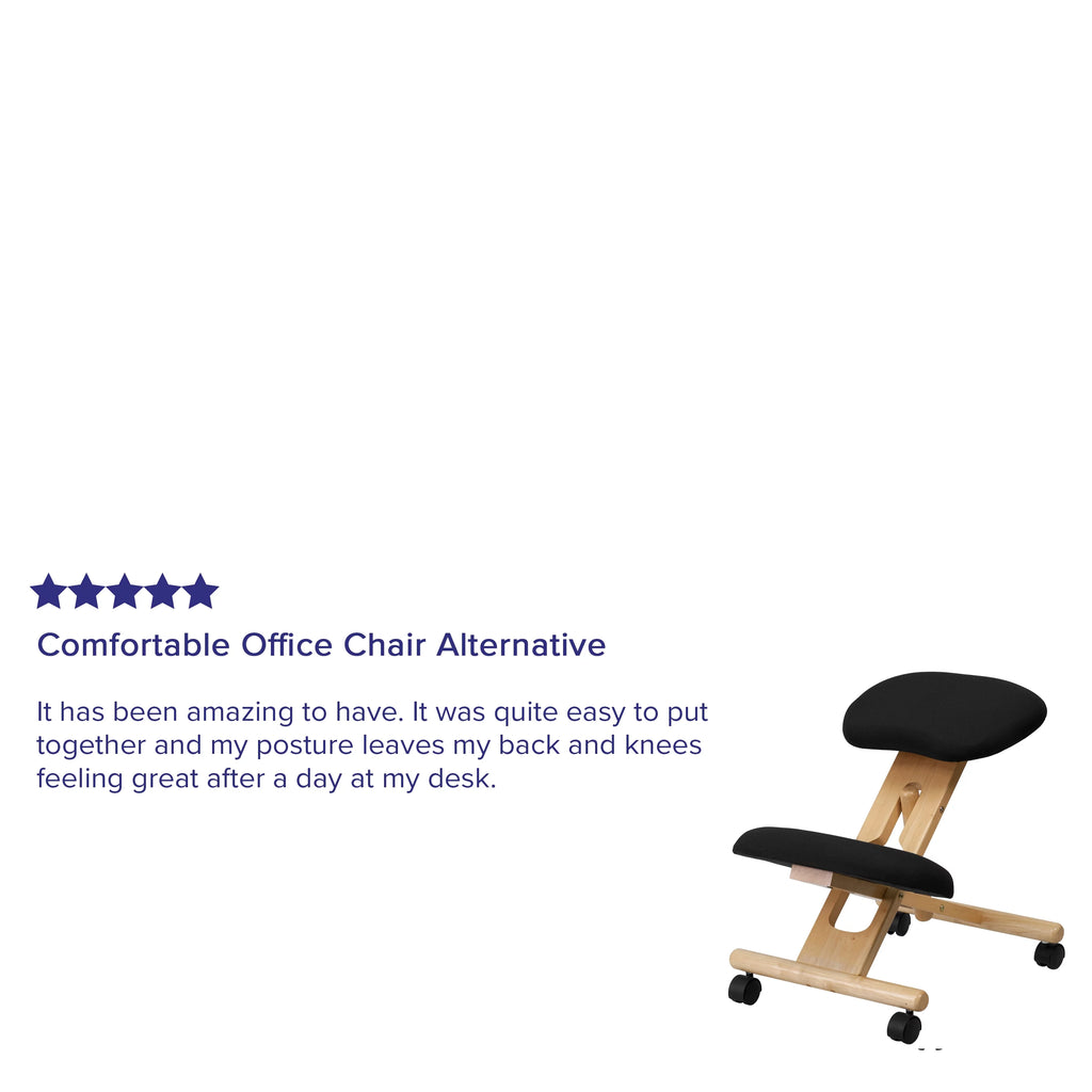 Black Ergonomic Kneeling Office Chair Q24433