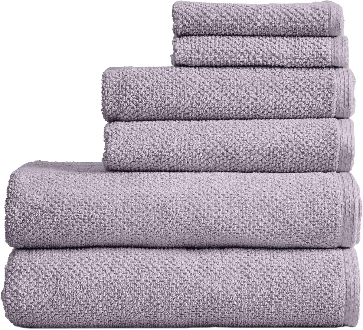 Light Grey Set of 4 Cotton Quick-Dry Bath Towels C2325