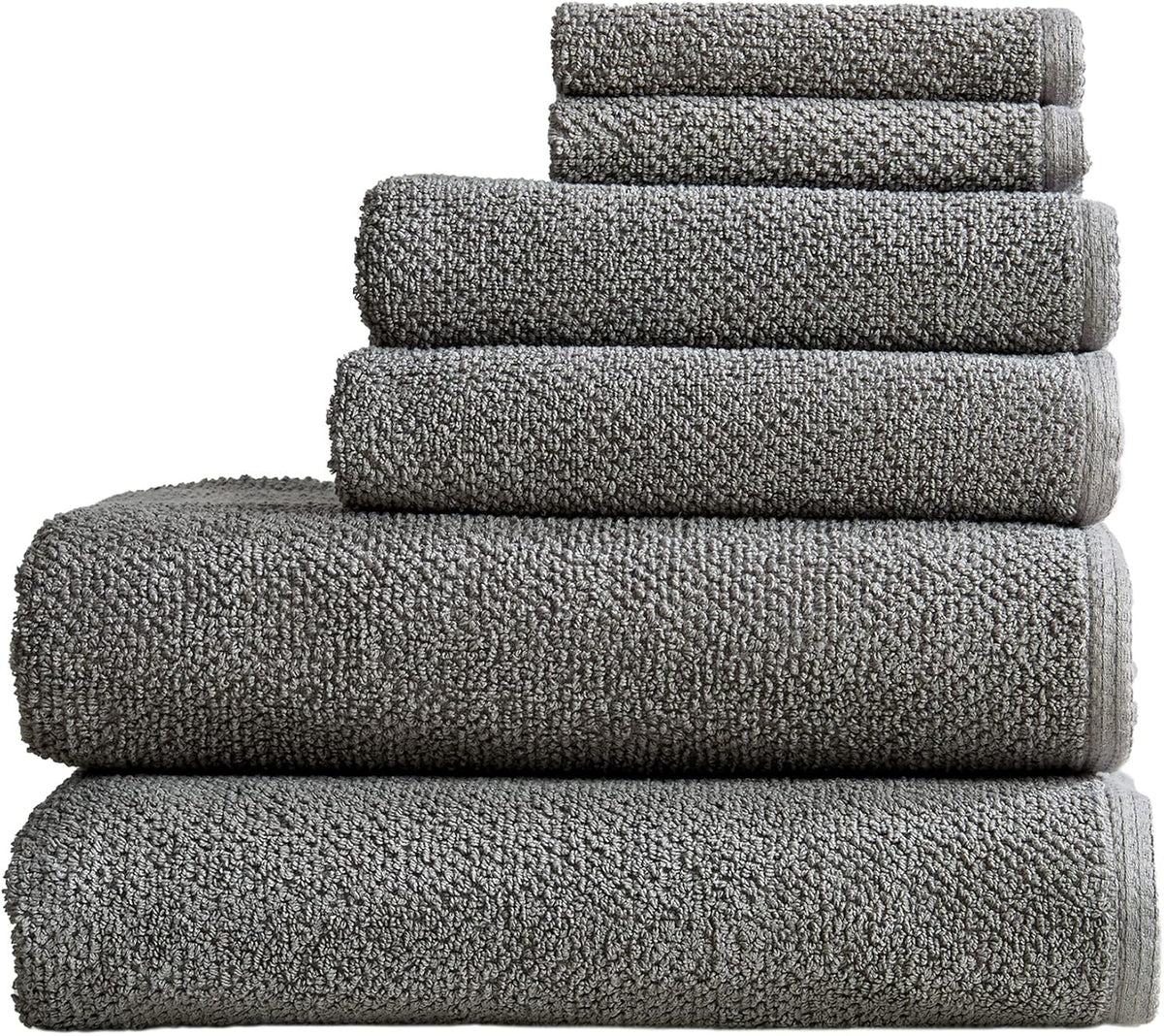 Light Grey Set of 4 Cotton Quick-Dry Bath Towels C2325