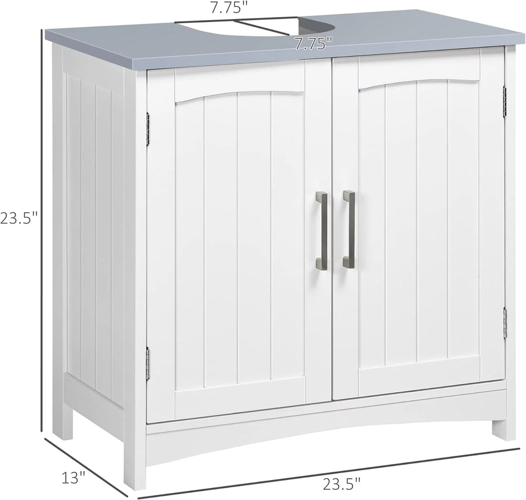 White Under Sink Storage Cabinet B152284