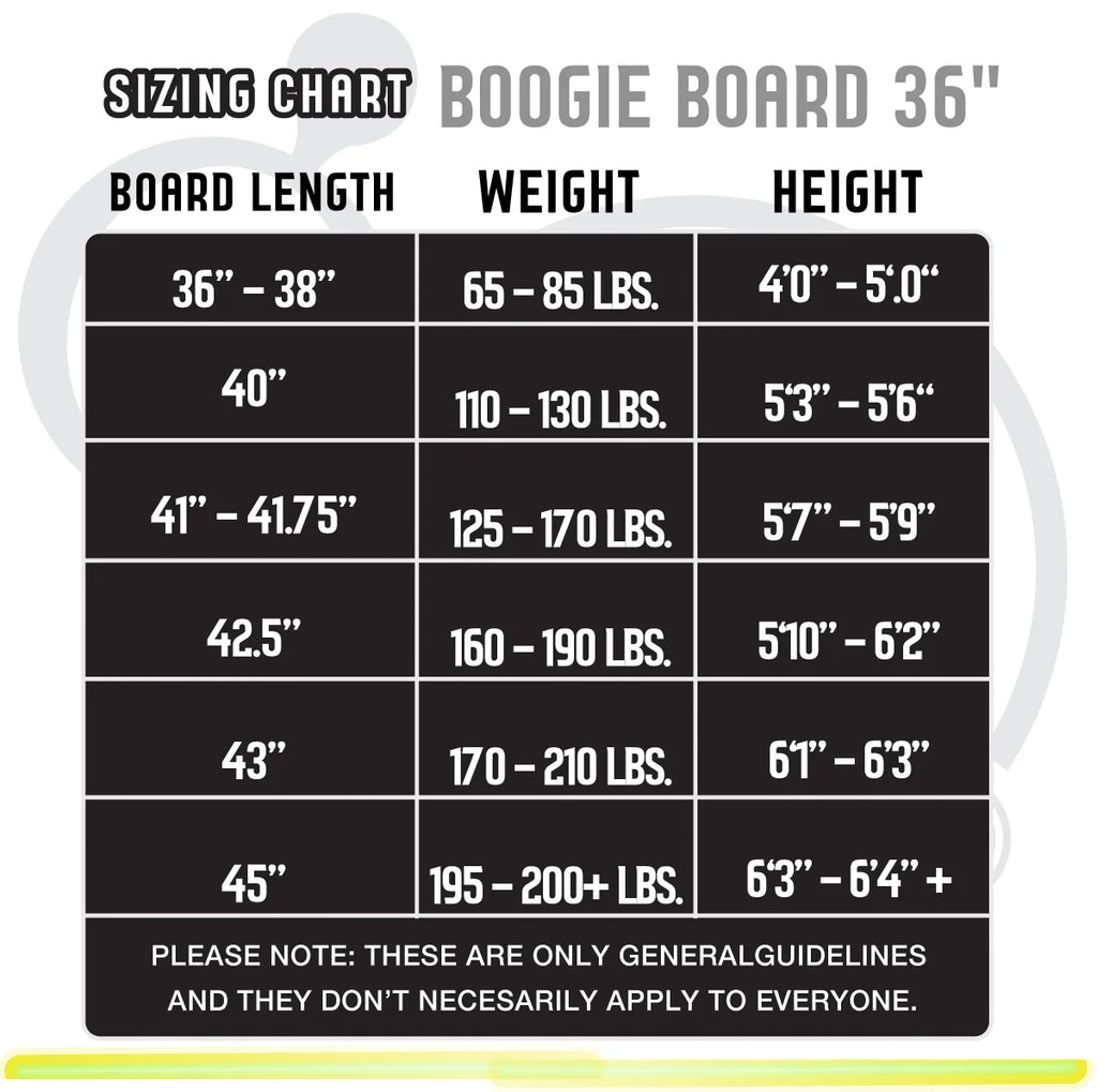 Boogieboard 36" with Wrist Leash Body Board O6811