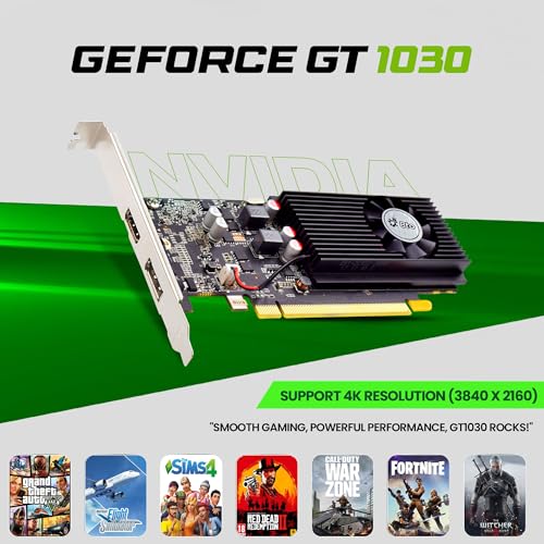 RGB Gaming Desktop PC Intel i5 8th Gen 16GB Ram 512GB SSD NVIDIA GeForce GT 1030 DDR5 24 inch Monitor WiFi Windows 11 Pro Renewed E274135