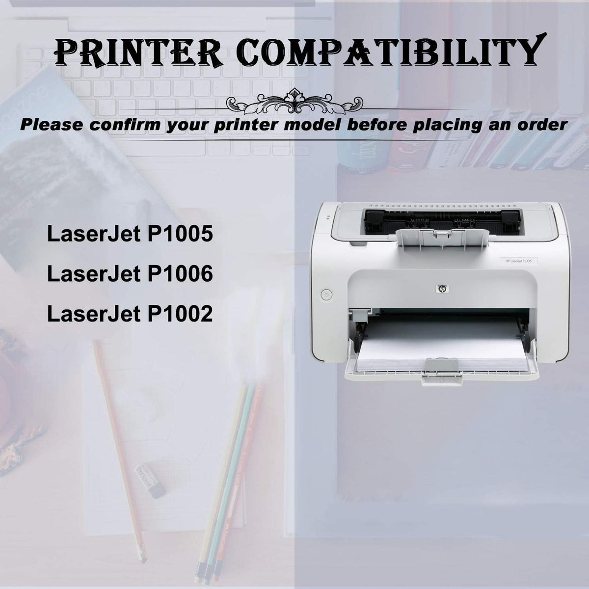 2 Pack Compatible Toner Cartridge for HP CB435A U35779