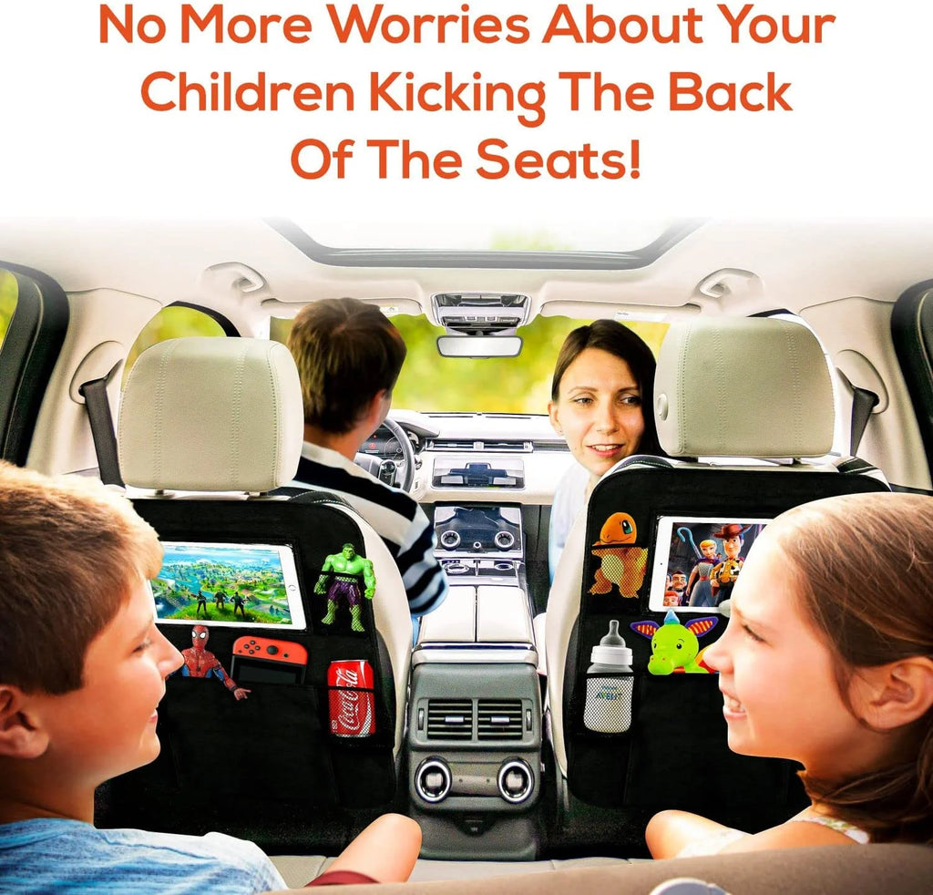 Black 2 Pack X-Large Backseat Car Organizer with 5 Pockets E63887