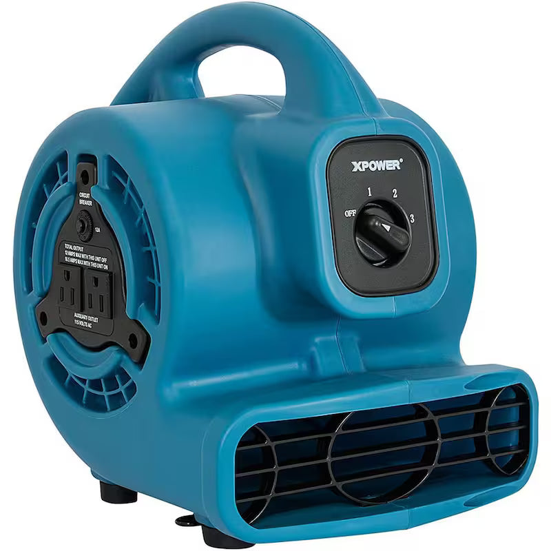 600 CFM 3-Speed Air Mover Utility Blower Fan F5580