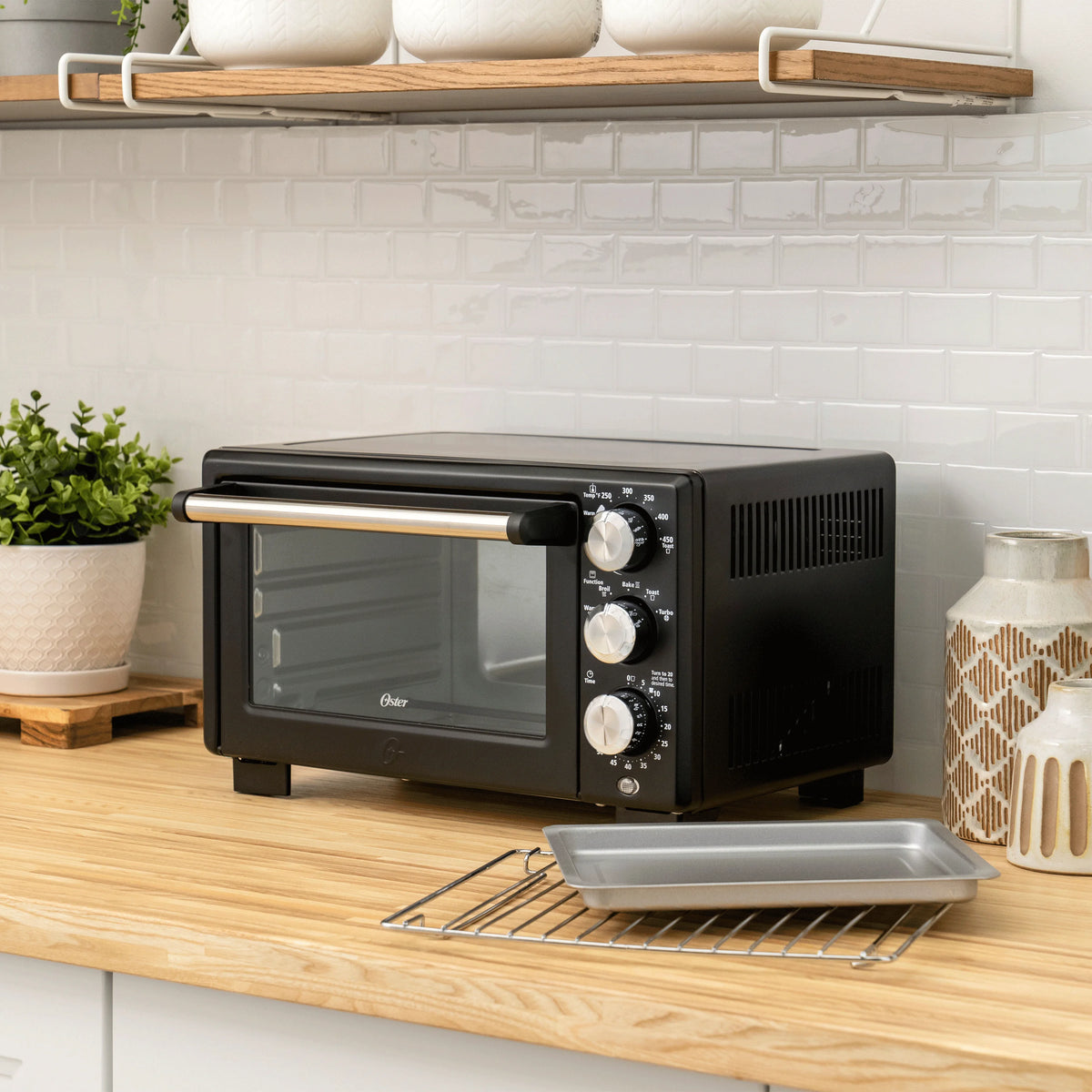 4-Slice Convection Toaster Oven, Matte Black T87067