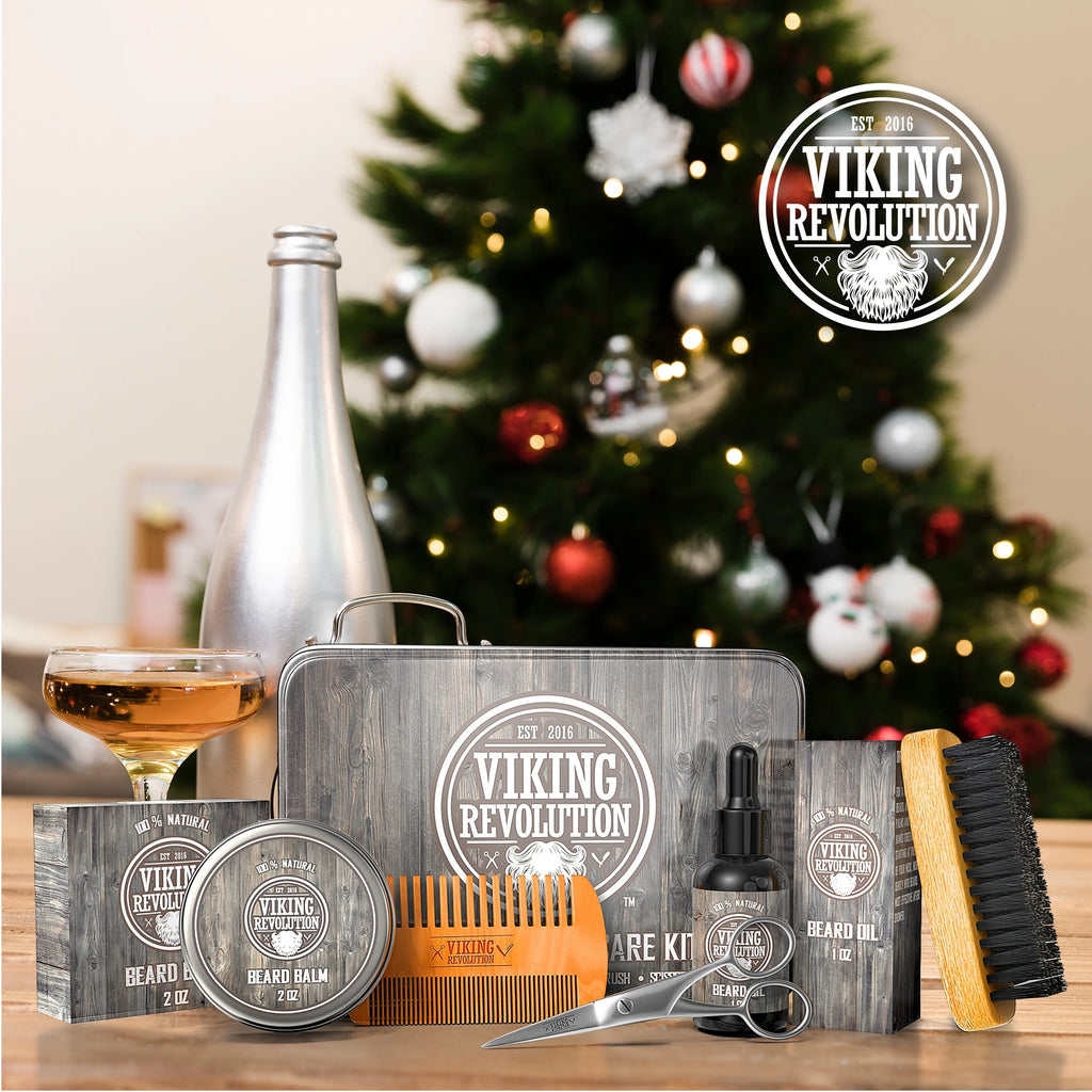 Beard Care Kit with Beard Balm, Beard Oil, Scissors Y655621
