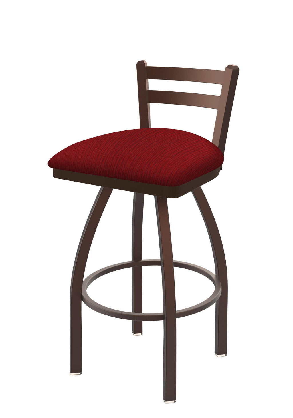 25x22 Low Back Swivel Counter Stool with Bronze Finish and Graph Ruby Seat H61768