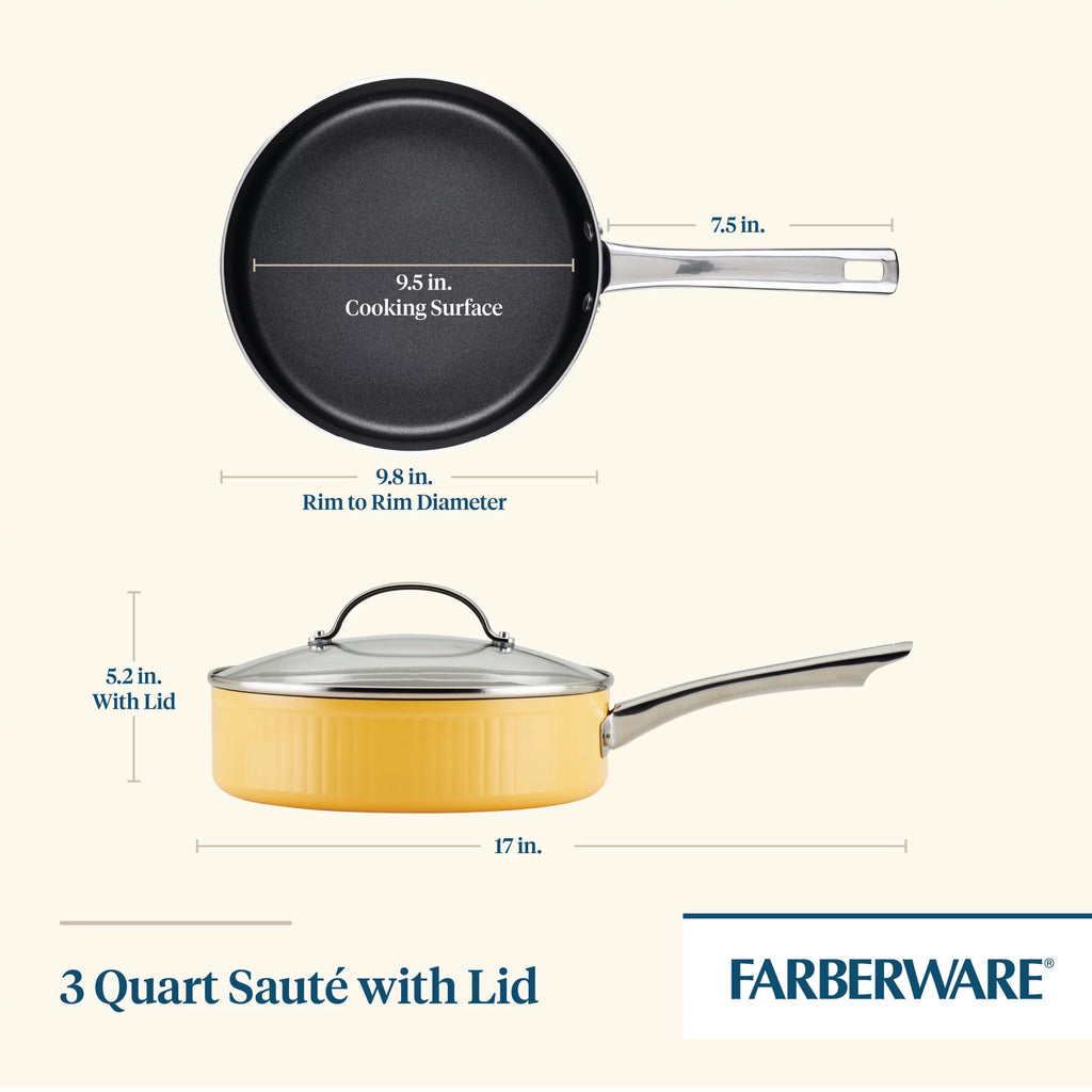 Nonstick Cookware Saute Pan with Lid I406