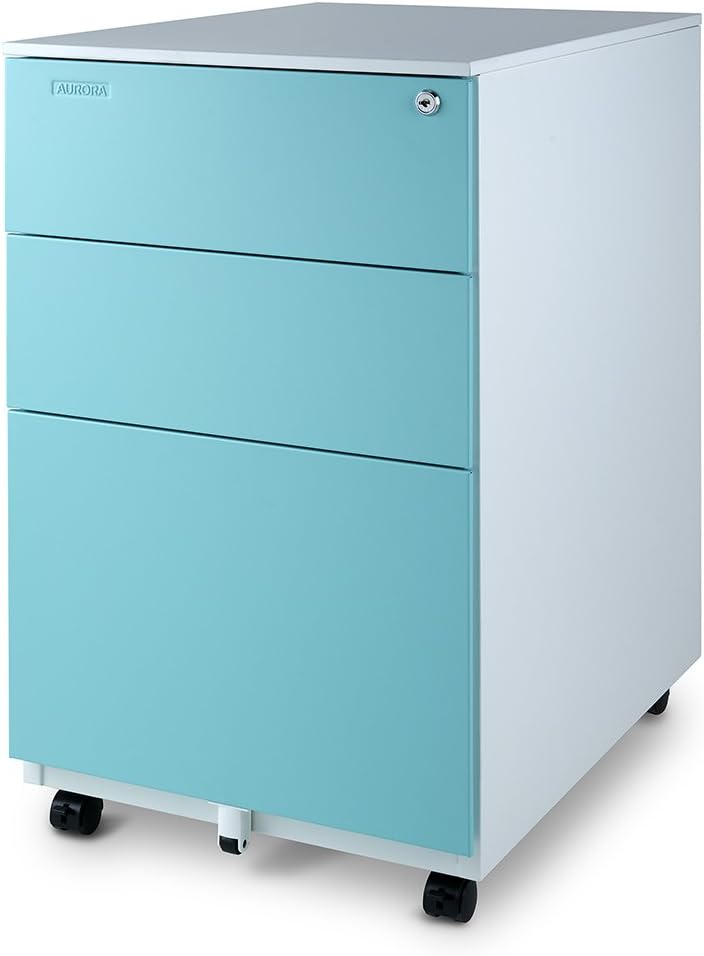 White 2-Drawer Metal File Cabinet with Lock X6489