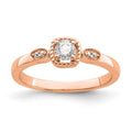 14k Rose Gold Lab Grown Diamond Rope Edge Ring X940