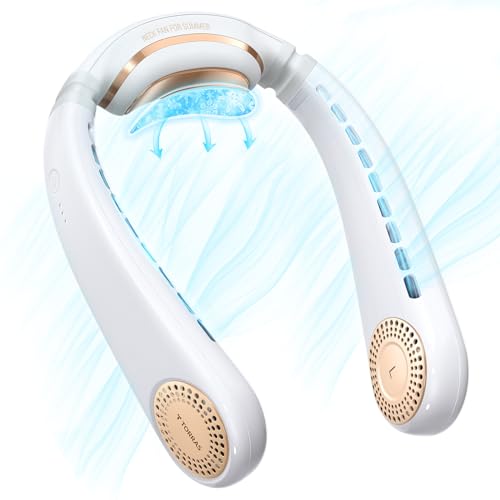 Portable Neck Fan 4000 mAh Rechargeable Bladeless Fan 3 Speeds C7904