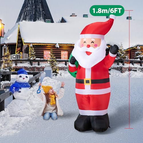 8FT LED-lit Inflatable Santa Claus Decoration G65091