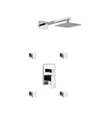 Brass Shower Set with 8 Square Rain Shower and 4 Body Jets H763265