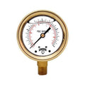 4x22 Brass Case Pressure Gauges Q8411