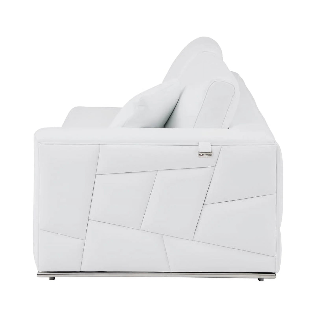 White Italian Top Grain Leather Sectional L6404