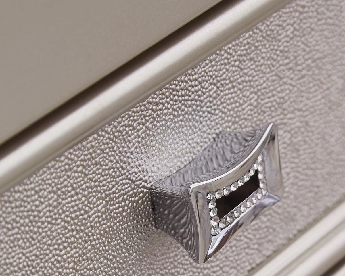 Silver 3 Drawer Nightstand D618061