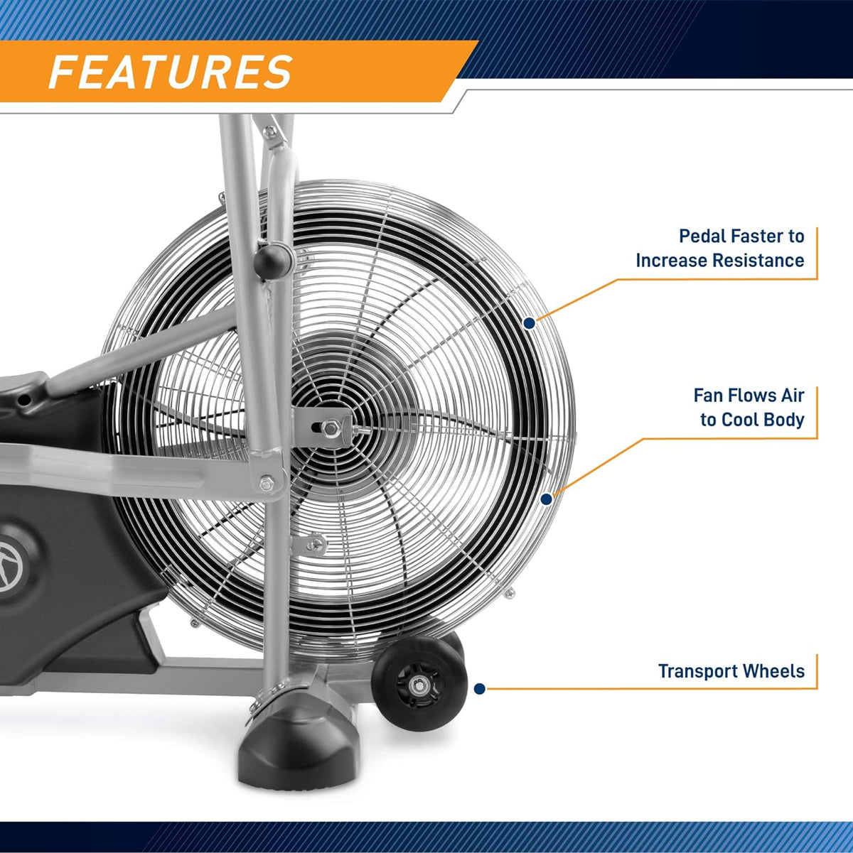 Black Exercise Upright Fan Bike U49727
