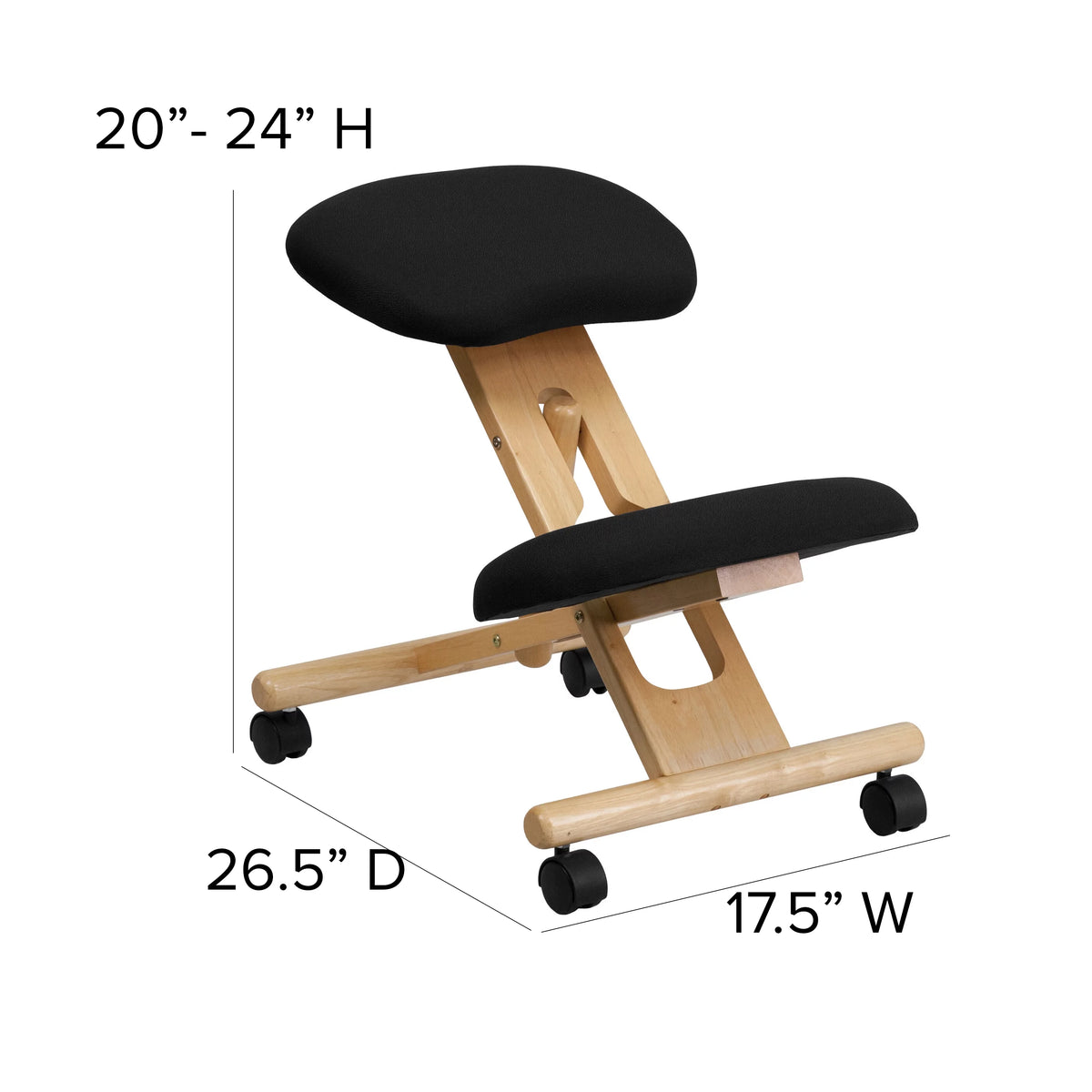 Black Ergonomic Kneeling Office Chair Q24433