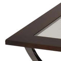 Brown and Black Wood Coffee Table with Castors G17784