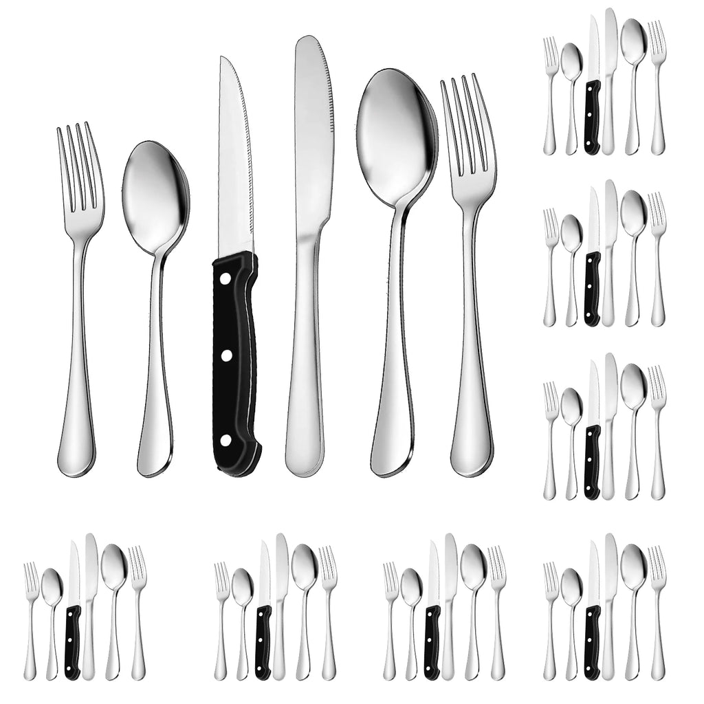 49-Piece Stainless Steel Silverware Set with Organizer A854741
