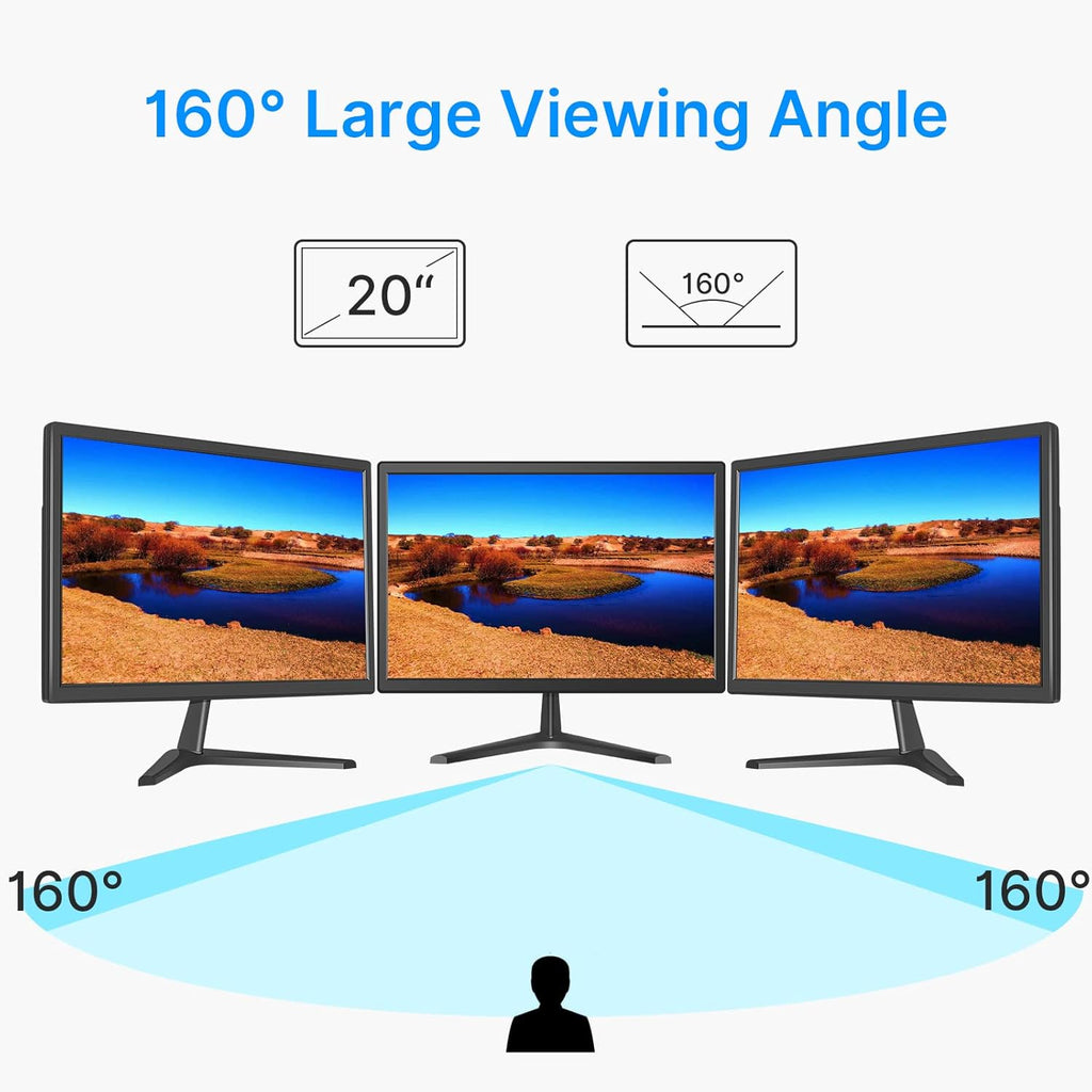 20 Inch LED Computer Display Monitor with Built-in Speaker F334069