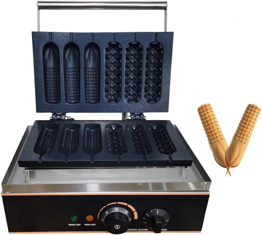 6 PCS Non Stick Stainless Steel Electric Waffle Maker 1500W U556