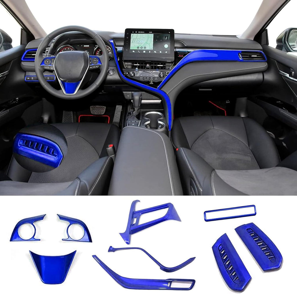 Carbon Fiber Black 10Pcs Car Interior Trim Set V8311